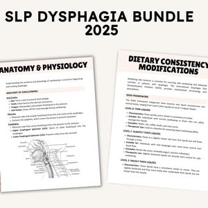 Dysphagia Speech Therapy Pack: Patient Handouts & Exercises (PDF) - Etsy