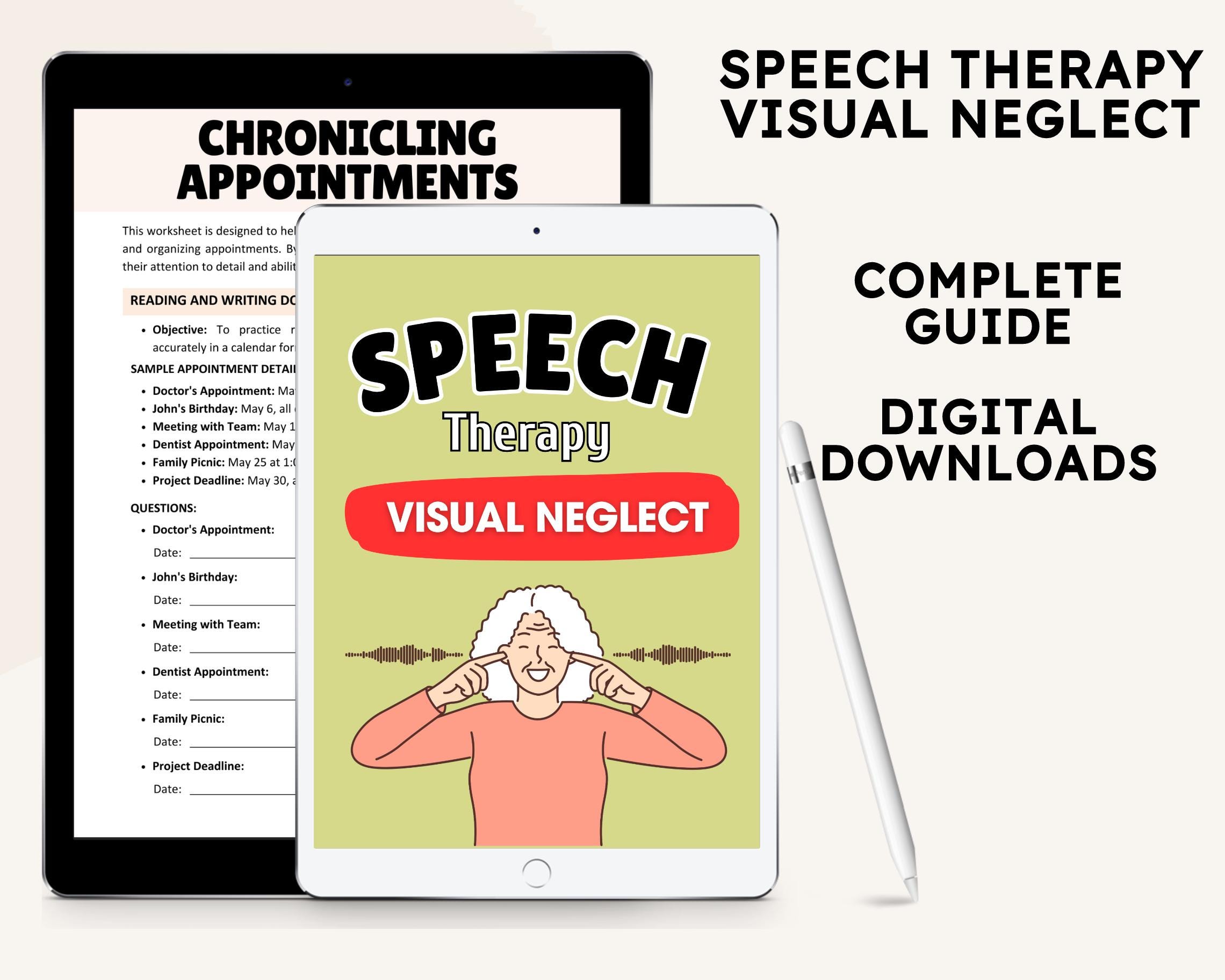 Simple Visual Neglect Worksheet Numbers .pdf Visual Neglect Speech Therapy Pack: Worksheets & Handouts (PDF) - Etsy