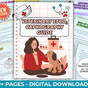 Veterinary ETCO2 Capnography Guide, Veterinary Nurse Study Guide, Vet Nursing Notes, Vet Technician Notebook Vet Medical Student