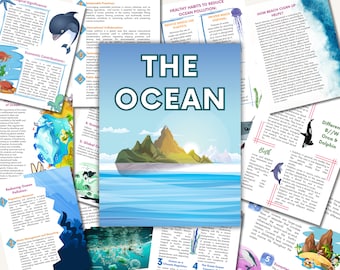 Ocean Unit Study 2024, Couches océaniques, Étude d'animaux marins, Familles océaniques à imprimer, Anatomie, Cartes mémoire océan, Puzzle océan à imprimer