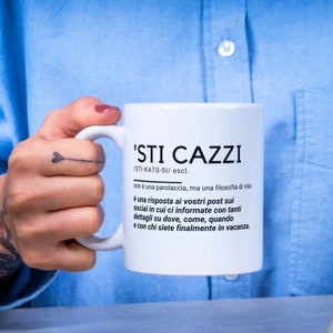 Italienische Tasse, Italienische Tasse, Sti Cazzi Tasse, arcastic Tasse, Lustige italienische Sprüche, Lustige Tasse, Italienische Tasse, freches Zitat, Schimpf Wort Kaffeetasse, Geschenk