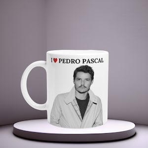 I heart Pedro Pascal, I love Pedro Pascal, Pedro Pascal Mug, Gift for Pedro Pascal Lovers, Thirsty for Pedro, Pedro Daddy Funny Coffee Mug