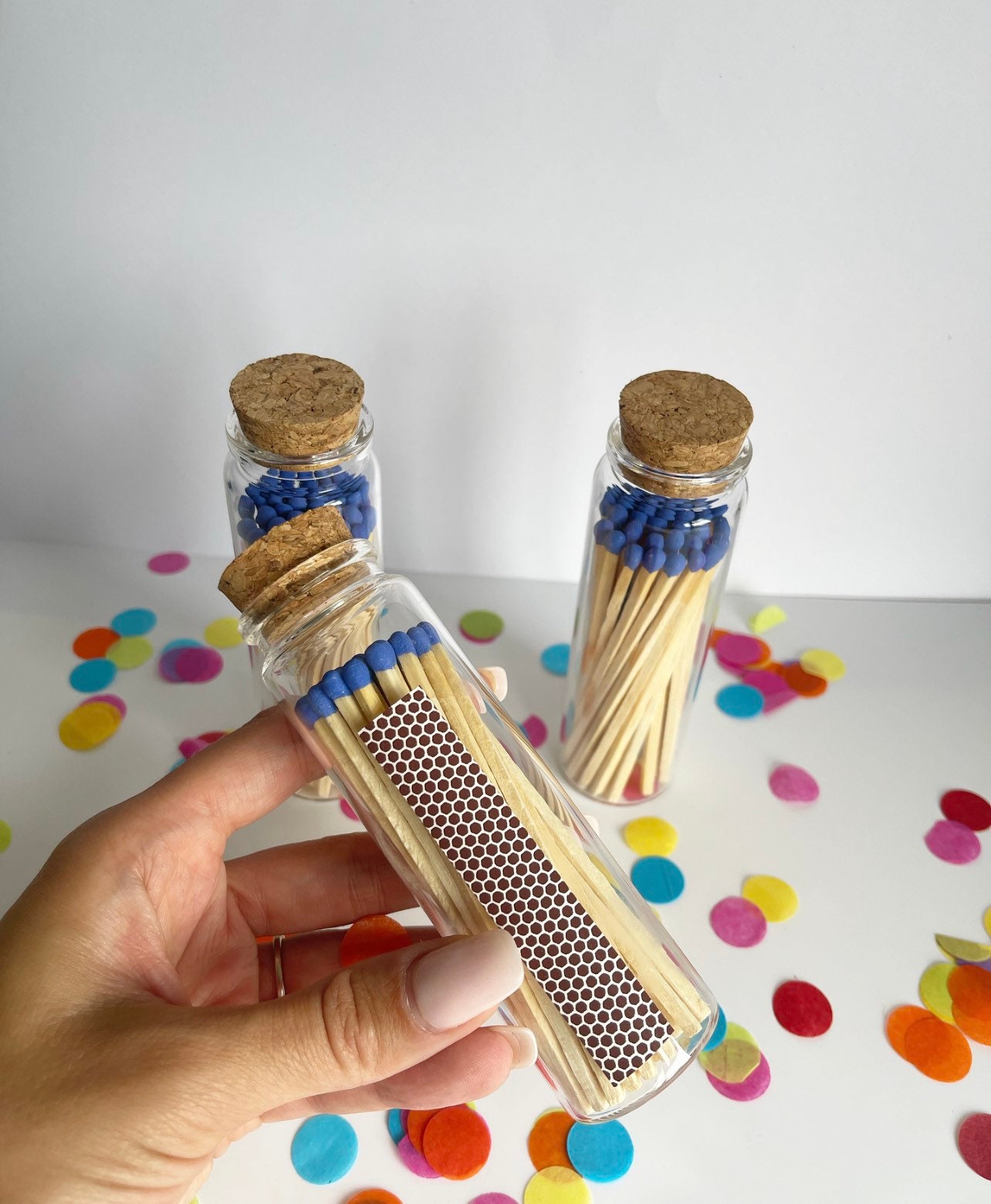 Large Royal Blue Matches Matches in Jar Safety Matches Etsy UK