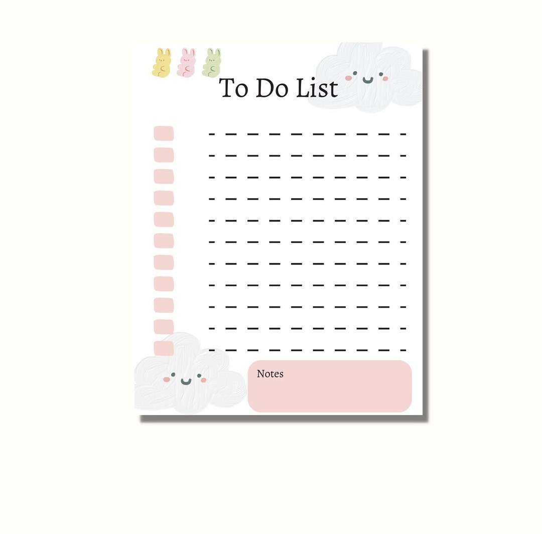 Cloud Themed to Do List | Printable | PDF | Instant Download - Etsy