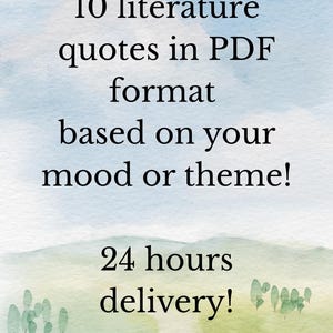 Servizio di scrittura di citazioni digitali stampabili per pacchetti di letteratura personalizzati a tema.