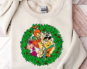 Vintage Christmas Sweater, Flintstones Christmas Shirt, Family Christmas Shirt, Vintage Character Shirt, Christmas Gifts, Funny Christmas