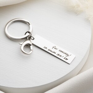 CADEAU DE NOL écriture manuscrite réelle / porte-clé dessin personnalisé pour enfants porte-clé souvenir personnalisé signature commémorative - cadeau pour papa / maman