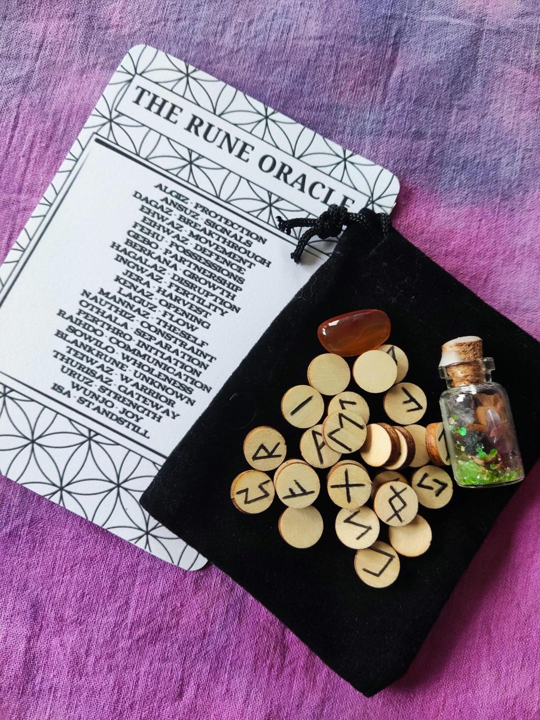 Handmade Runescape Runes Handmade Miniature Rune Stone Set in Velvet Organza Bag - Etsy