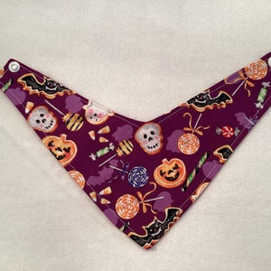 Halloween Cat Bandana with Snap closure