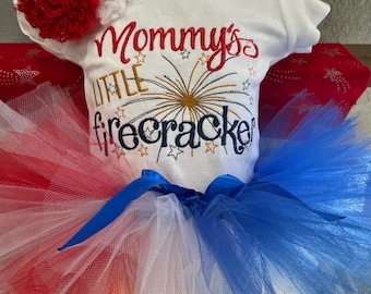 Mommy's little firecracker tutu outfit