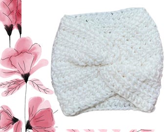 Crochet twisted ear warmer
