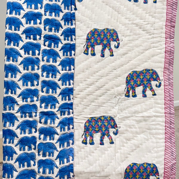 Elephant Baby Quilt - Etsy