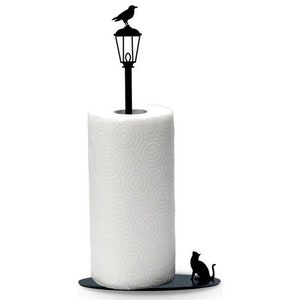 Pipe Decor 1/2 in. Black Steel Pipe 1.2 ft. H Paper Towel Holder Kit