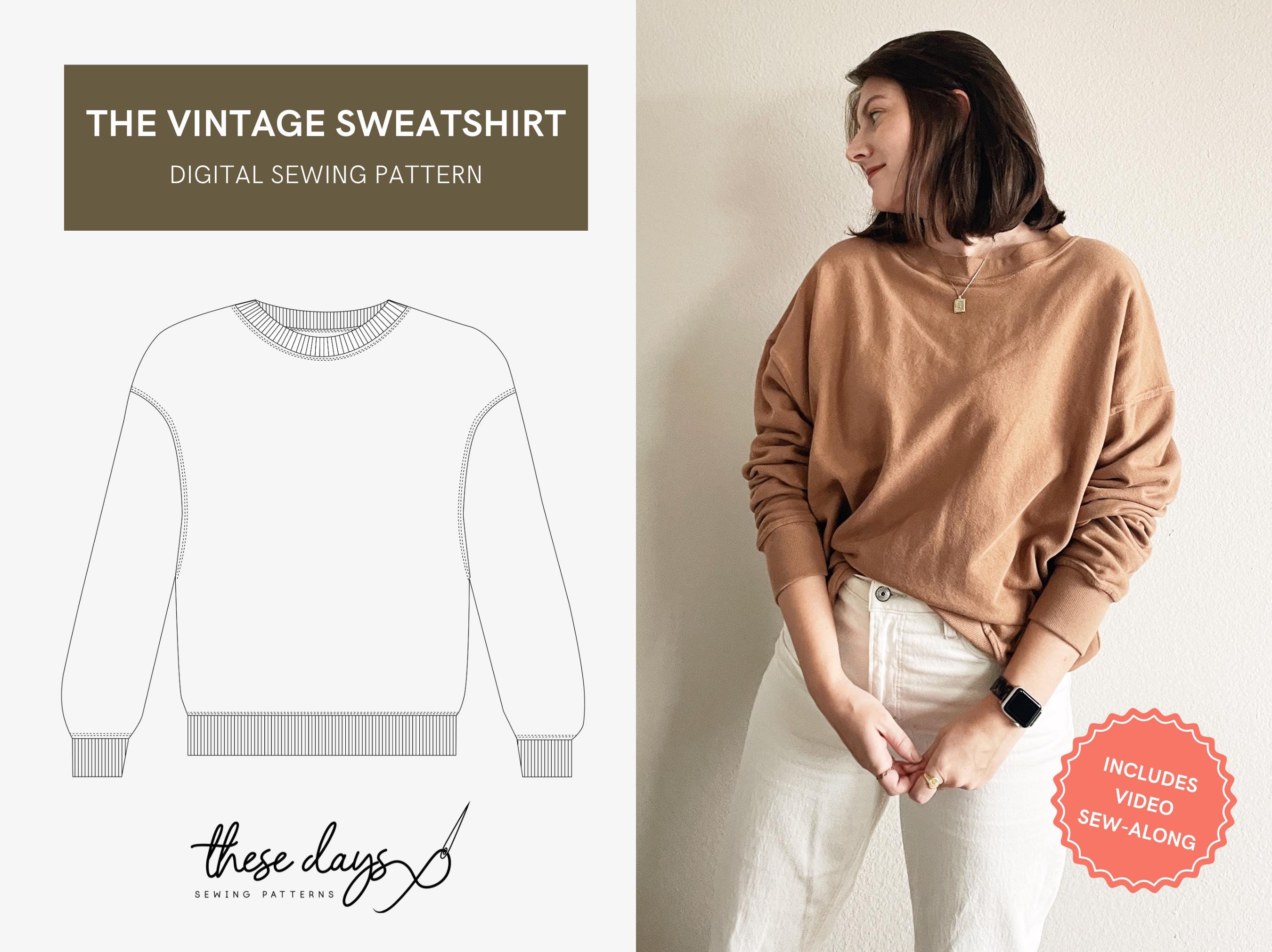 The Vintage Sweatshirt | Sizes 00-30 | Comfy Sweatshirt Digital 