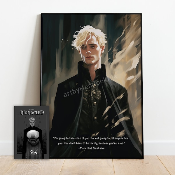 Draco Malfoy Portrait Poster, MANACLED by SenLinYu | Digital Download,  Wall Art, Books, BookTok, Fan Fiction, A03, Dramione