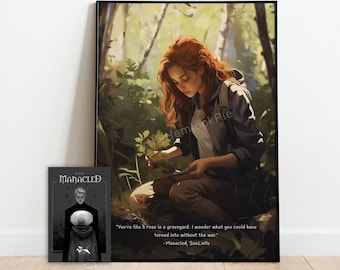 Dramione, plakat portretowy „MANACLED”, sztuka fantasy (pobieranie cyfrowe)