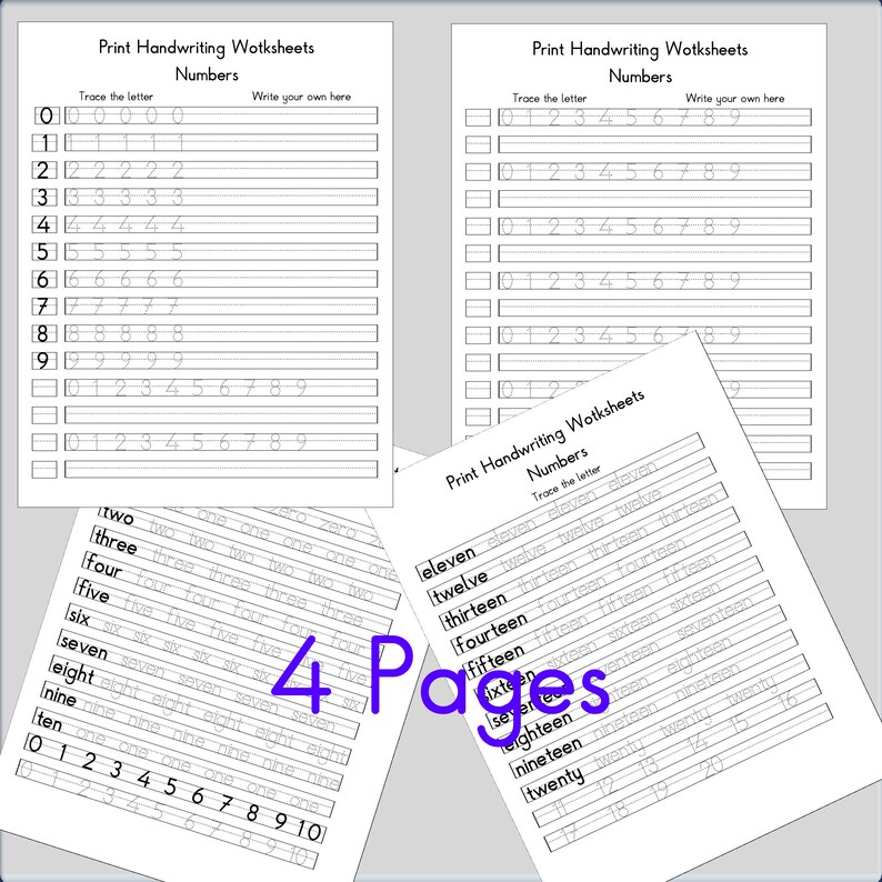 Printable Handwriting Worksheets80 Pages letters, Words, and Sentences ...