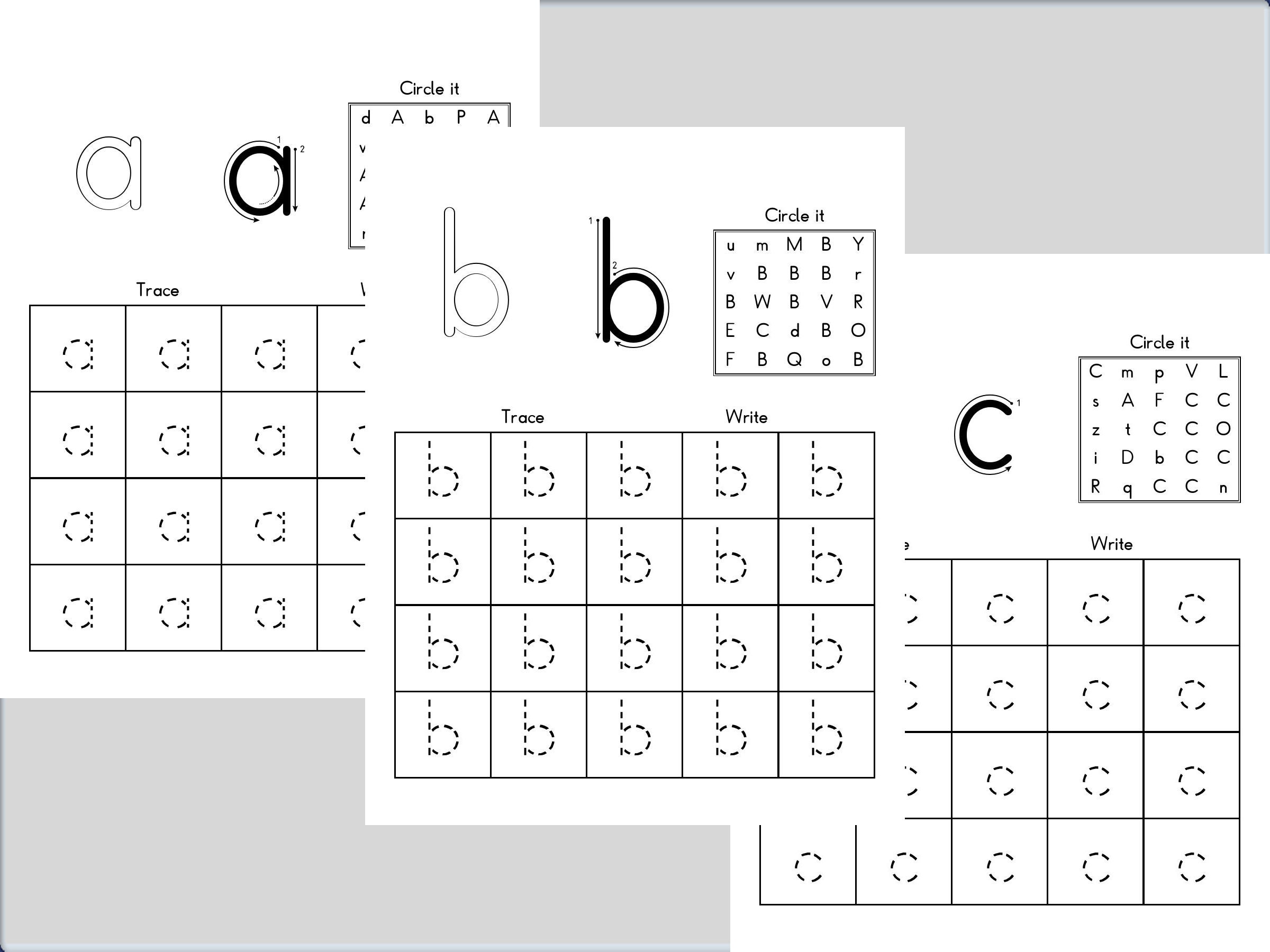 52 Printable Lowercase & Uppercase Alphabet Tracing Worksheets