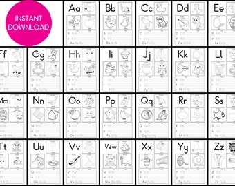 Alphabet Worksheets, Printable Letter Worksheets, Homeschool Worksheets, Preschool Alphabet Worksheets, Preschool Worksheets, Letter Sounds,
