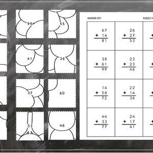 May include: A black and white puzzle with a grid of nine squares. Each square contains a different number of overlapping circles. The numbers 72, 997, 55, 81, 41, 36, 92, 37, 60, 77, 53, and 46 are written in the squares. The answer key is on the right side of the image. The puzzle is numbered 458.