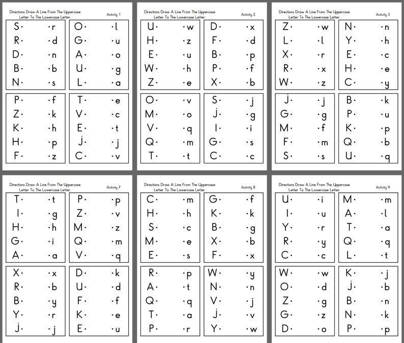 150 Pages and 5 Differant Printable Preschool Alphabet Worksheets ...