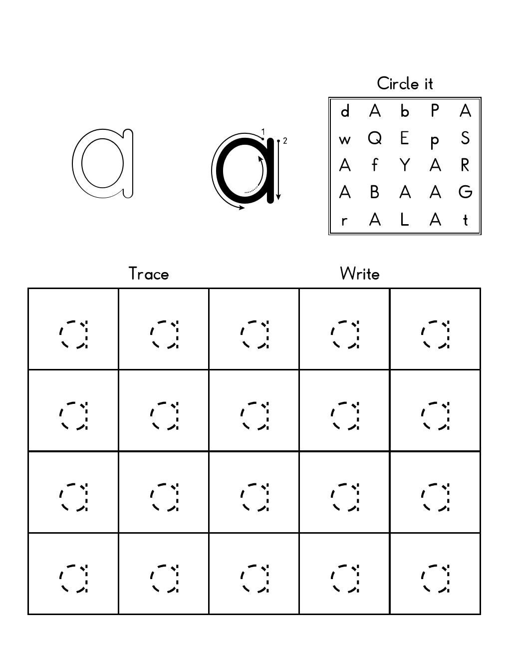 52 Printable Lowercase & Uppercase Alphabet Tracing Worksheets
