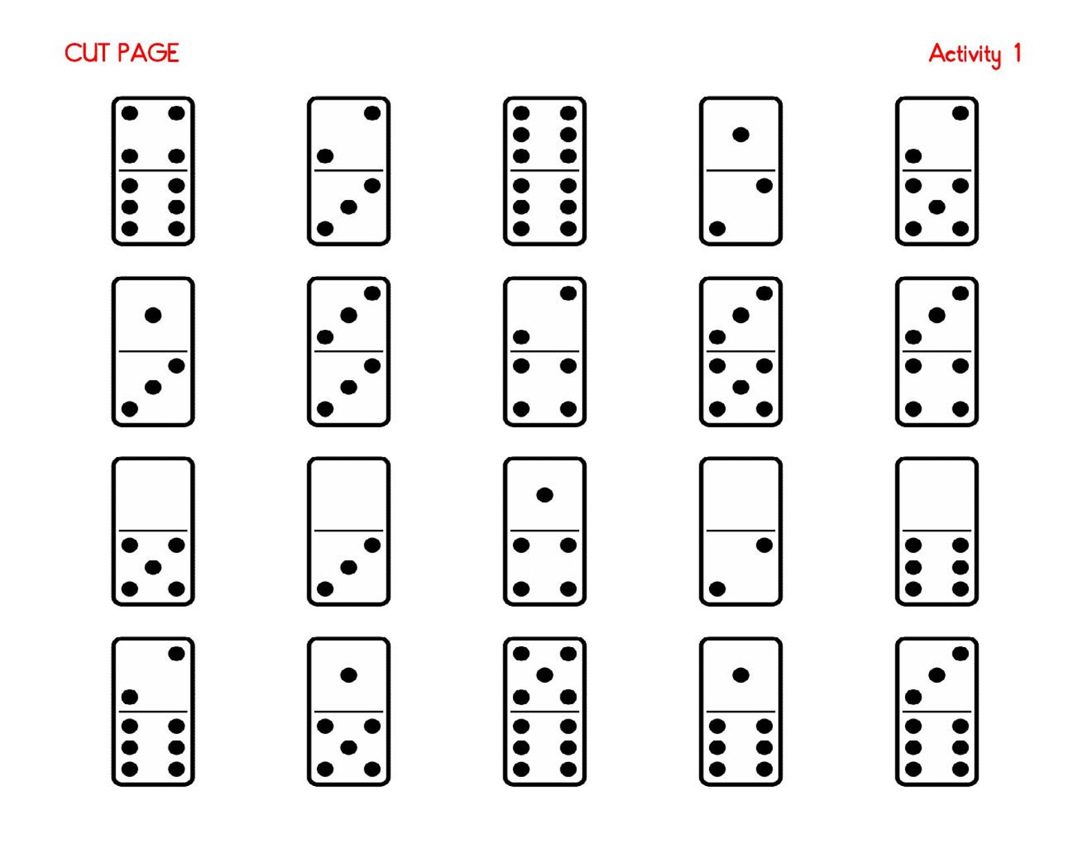 20 Match the Dominoes-play-numbers Problem Solving Educational ...