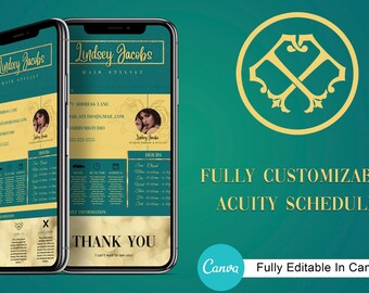 Acuity Website | Acuity Scheduling Template Hair Stylist | Canva Compatible | Acuity Scheduling Template Hair Stylist