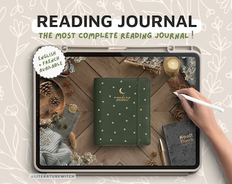 Digital Reading Journal 2024, Serpy Green, Magical Aesthetic, Reading Planner, book journal, Bookstagram, Booktok, Hyperlinked journal