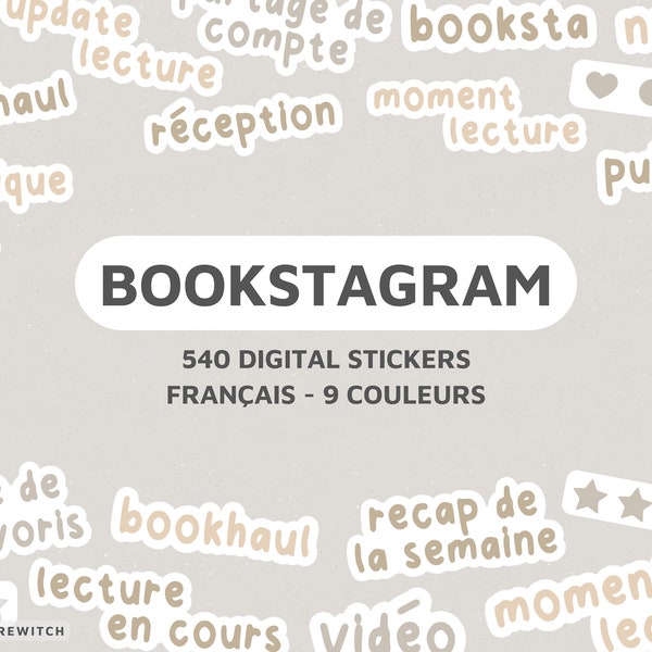 540 Digital Stickers - Instagram Stickers - Social Media - Bookstagram Sticker Pack - Neutral Colors - Warm - Cool - Goodnotes Stickers