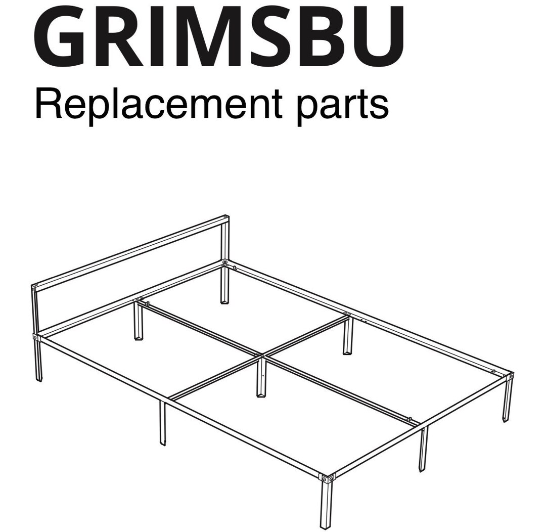 Set of Replacement Parts to Set up IKEA GRIMSBU Bed Etsy