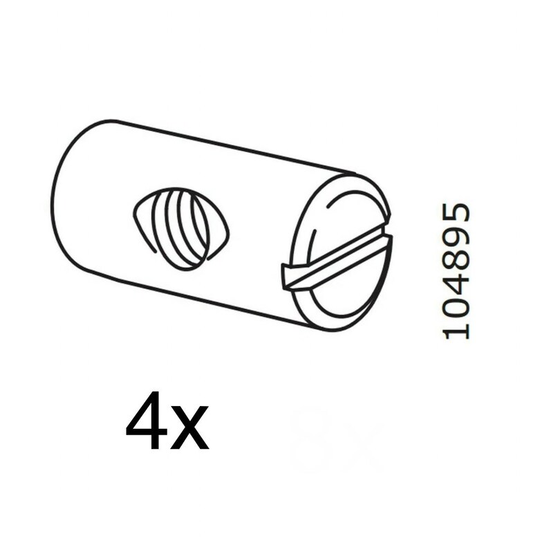 IKEA Cross Dowel Nut Sleeve 4 Pack Part 104895 Furniture Etsy