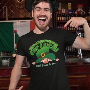 Kiss a Leprechaun, for Luck, St. Patrick&#39;s Day, Irish, funny Irish shirt, party shirt, kiss me I&#39;m Irish