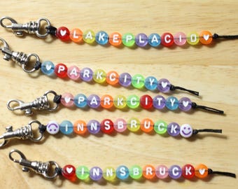 Sliding Keychain- Opaque multi-color