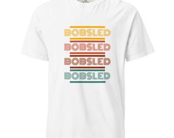 レトロボブスレー[ユニセックスガーメントダイヘビーウェイトTシャツ]