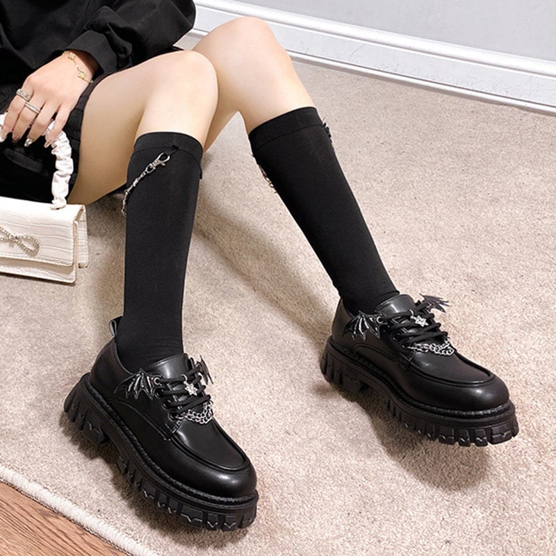 Maden British Platform Lolita Shoes for Women Lace Up Business Formal Dress  Derby Shoes Ladies Round Toe Low-top Leather Boots - AliExpress