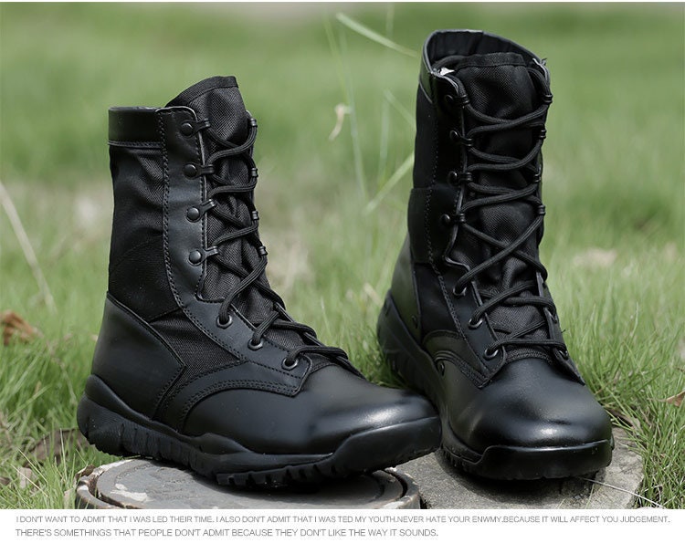 Lightweight Military Black Boots Men Breathable Autumn Shoes - Etsy