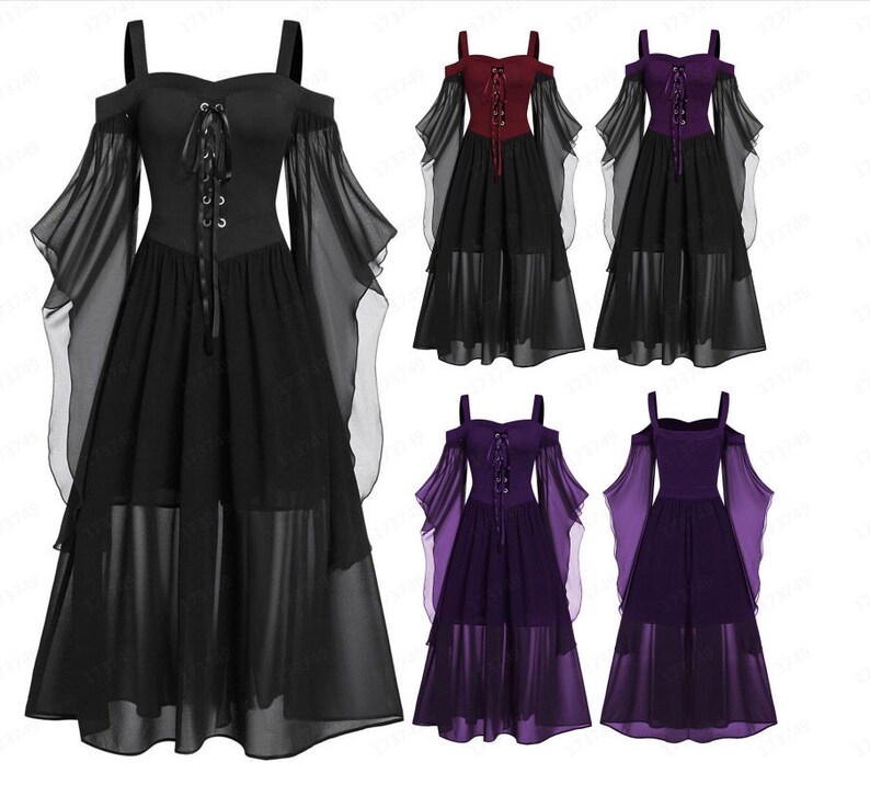 Unleash Your Inner Witch With the Vintage Gothic Off-shoulder - Etsy