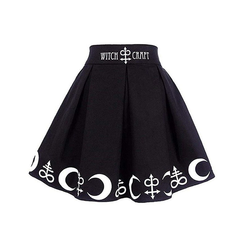 Cast a Spell in This Gothic Moon Skirt Witchy Pleated Mini - Etsy