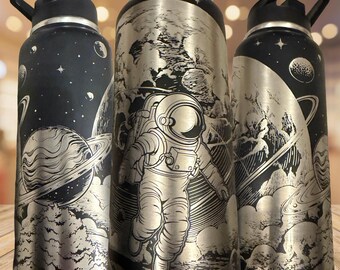 Astronaut Space Plants Tumbler Wrap - Edelstahl, mehrere Größen Owala Tumbler erhältlich