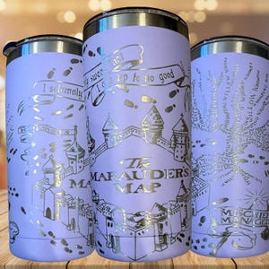 Marauder's Map Tumbler: Stainless Steel Harry Potter Design, 20-40oz - Owala Tumbler Available immagine 14