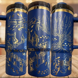 Marauder's Map Tumbler: Stainless Steel Harry Potter Design, 20-40oz - Owala Tumbler Available immagine 3