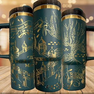 Marauder's Map Tumbler: Stainless Steel Harry Potter Design, 20-40oz - Owala Tumbler Available immagine 9