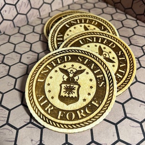US AIR FORCE/United States Air Force/Coaster/Wood/Slate/Cork/ Military/ Memorial Day/ 4th of July/ Veteran's Day/ Father's Day/Small Gifts