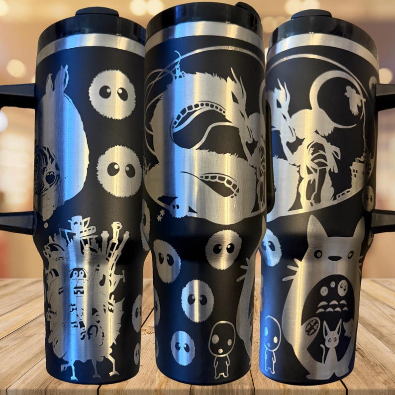 Anime Collage Tumbler: Studio Ghibli Inspired (20-40oz Stainless Steel) - Owala Tumbler Available Bild 3