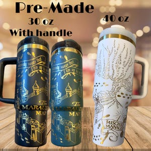 Marauder's Map Tumbler: Stainless Steel Harry Potter Design, 20-40oz - Owala Tumbler Available immagine 2