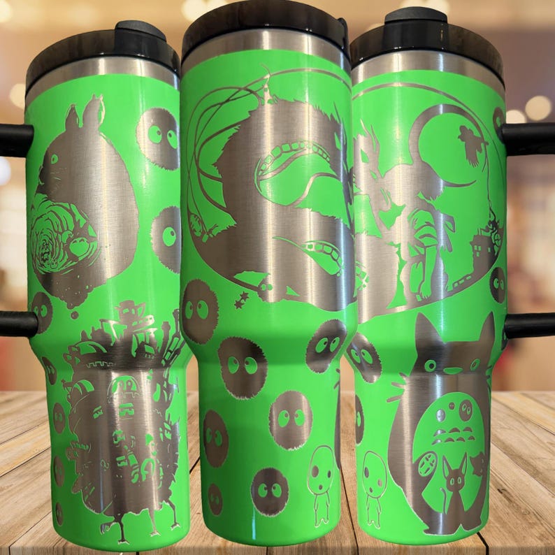 Anime Collage Tumbler: Studio Ghibli Inspired (20-40oz Stainless Steel) - Owala Tumbler Available Bild 4