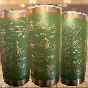 Marauder's Map Tumbler: Stainless Steel Harry Potter Design, 20-40oz - Owala Tumbler Available immagine 12