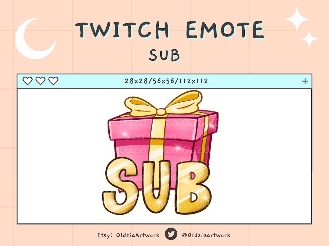 Twitch Sub Emotes/ Twitch Emotes / Sub Emotes / Geschenk Emote Stream ...