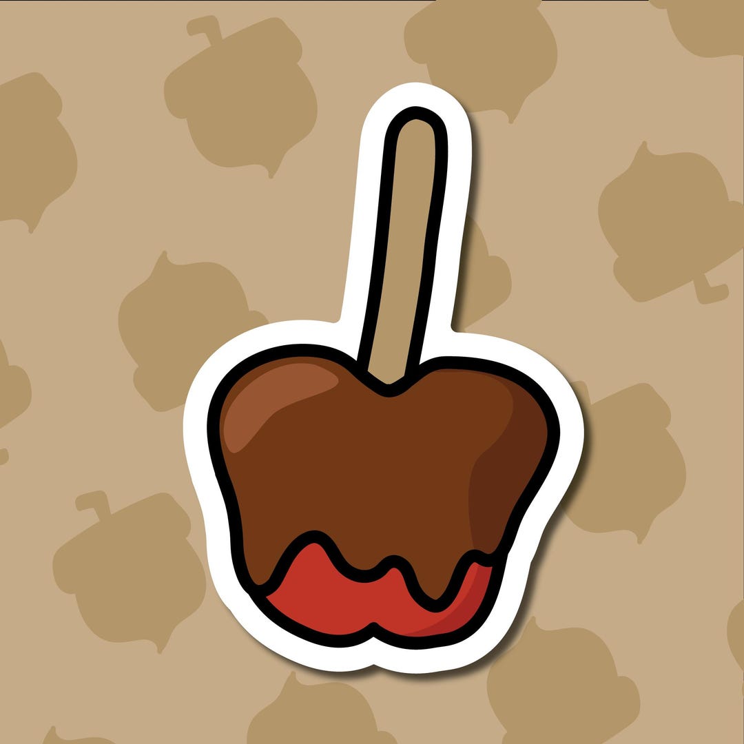 Handmade Caramel Apple Sticker | Cozy Fall Autumn Vibes | Journal ...